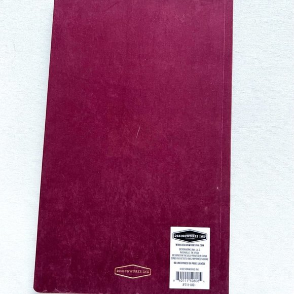 DesignWorks Ink Cloth Cover Notebook Son of a Biscuit Burgundy (7.25" x 11.75") - Picture 2 of 3